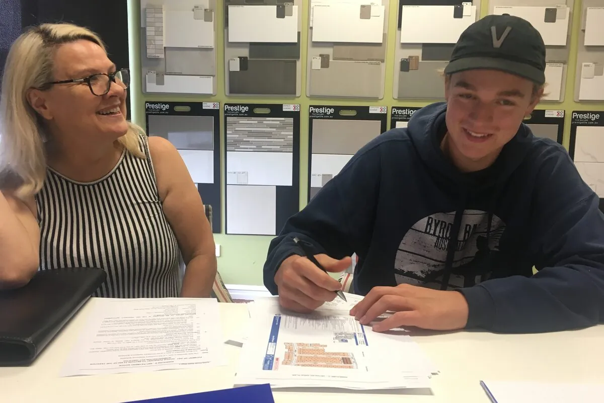 A couple reviewing their home loan options